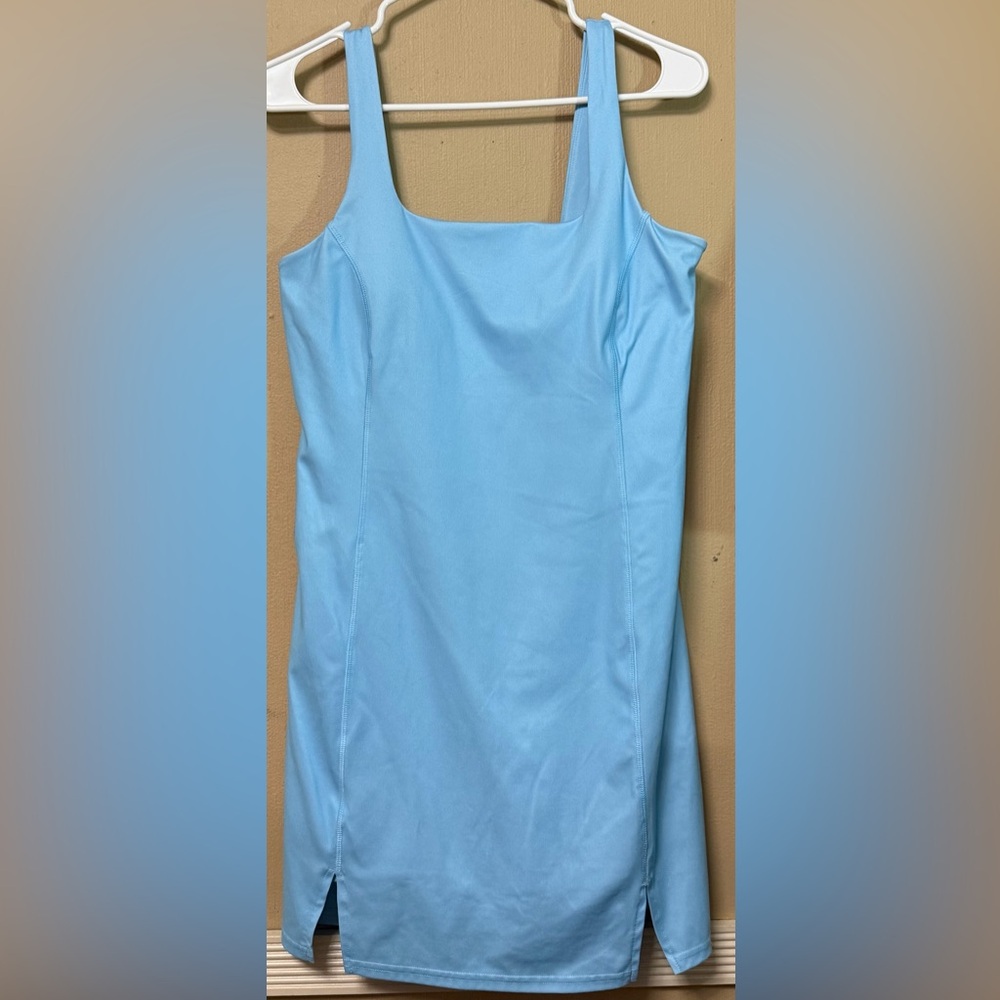 All in Motion Asymmetrical Blue Dress
